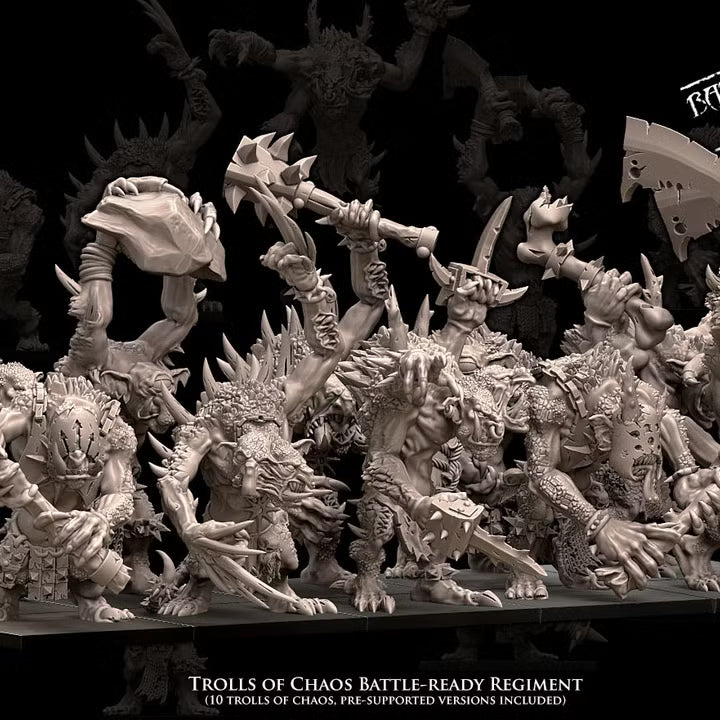 Chaos Trolls Avatars of War 32mm miniatures