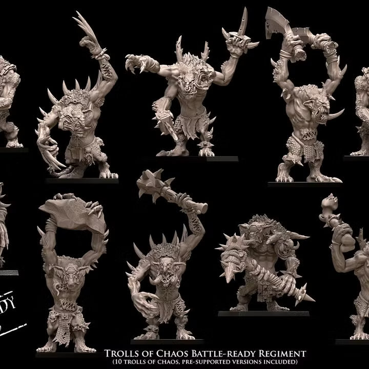 Chaos Trolls Avatars of War 32mm miniatures